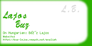 lajos buz business card